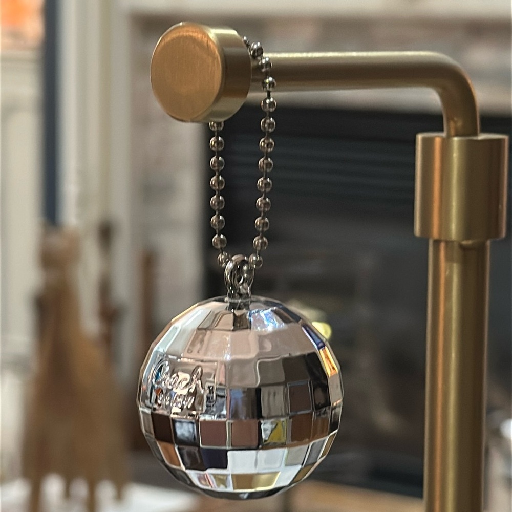 RARE Authentic Coach Disco Ball Bag Charm w/Metallic Patent Leather Hangtag - Picture 16 of 16